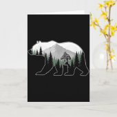 Bigfoot Love Heart Hands Bear Silhouette Valentine Karte (Gelbe Blume)