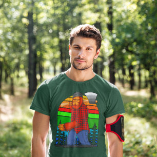 Bigfoot Lumberjack mit Ax Sasquatch Kariert T-Shirt