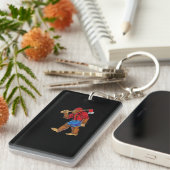 Bigfoot Lumberjack T Shirt Sasquatch Carpenter Men Schlüsselanhänger (Vorderseite rechts)