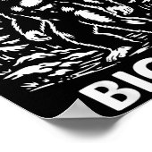 Bigfoot-Mädchen-Gläubiger Sasquatch-Kryptid-Wald Poster (Ecke)