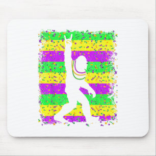 Bigfoot Mardi Gras Sasquatch Funny Men Kinder Gesc Mousepad