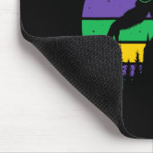 Bigfoot Mardi Gras Sasquatch Funny Men Kinder Gesc Mousepad (Ecke)