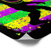 Bigfoot Mardi Gras Sasquatch Funny Men Kinder Gesc Poster (Ecke)