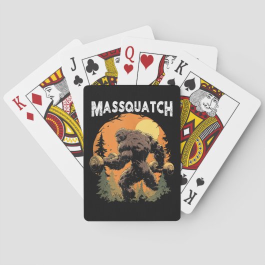 Bigfoot Massquatch Funny  Spielkarten (Rückseite)