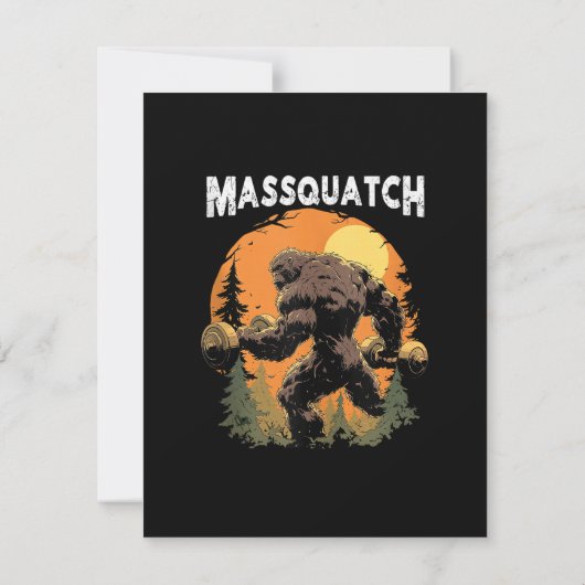 Bigfoot Massquatch Lustig Einladung (Rückseite)