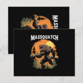 Bigfoot Massquatch Lustig Einladung (Vorne/Hinten)