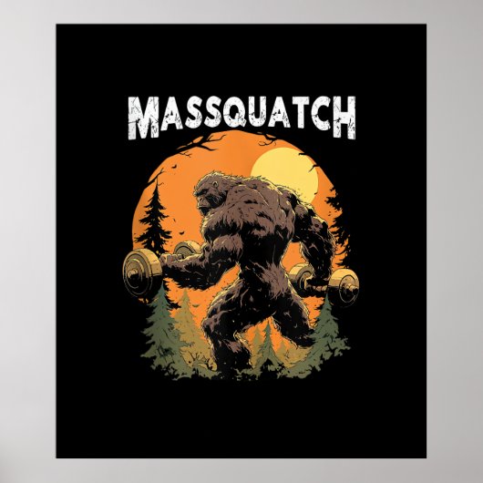 Bigfoot Massquatch Lustig  Poster (Vorne)