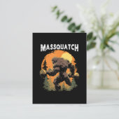 Bigfoot Massquatch Lustig Postkarte (Stehend Vorderseite)