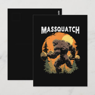Bigfoot Massquatch Lustig Postkarte