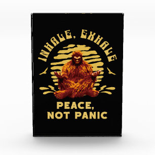 Bigfoot-Meditation Frieden Statt Panik Design Fotoblock