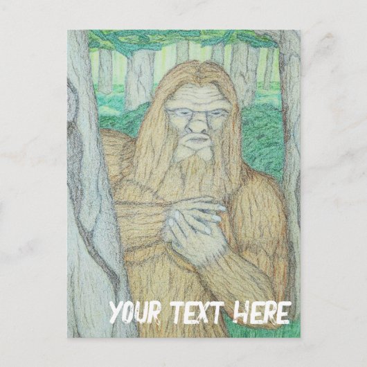 Bigfoot-Meme-Parodie Postkarte (Vorderseite)