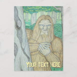 Bigfoot-Meme-Parodie Postkarte