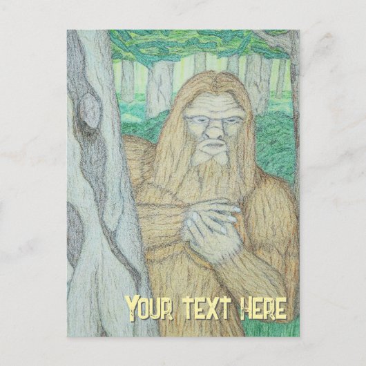 Bigfoot-Meme-Parodie Postkarte (Vorderseite)
