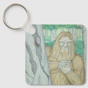 Bigfoot-Meme-Parodie Schlüsselanhänger