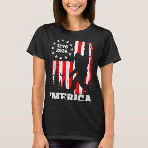 Bigfoot Merica Amerikanische Flagge Patriotisch 4. T-Shirt