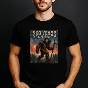 Bigfoot Merica Feuerwerk 4. Juli 250 Anniversar T-Shirt
