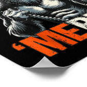 Bigfoot Merica Rock American Flag Patriotic 4. Poster (Ecke)