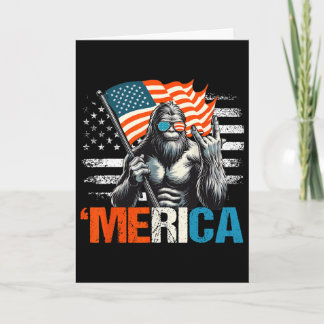 Bigfoot Merica Rock Amerikanische Flagge Patriotis Karte