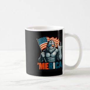 Bigfoot Merica Rock Patriotische amerikanische Fla Kaffeetasse