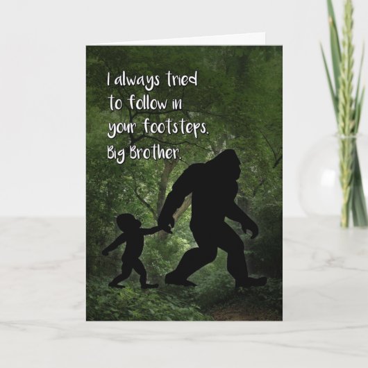 Bigfoot mit Child Birthday für Brother Karte (Vorderseite)