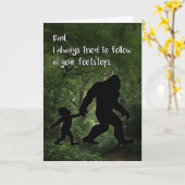 Bigfoot mit Child Birthday für Vater Karte (Gelbe Blume)