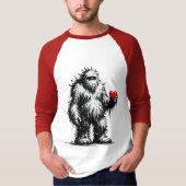 Bigfoot mit einem Herzen T-Shirt (Vorderseite)