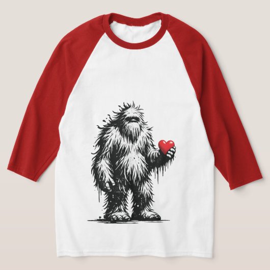 Bigfoot mit einem Herzen T-Shirt (Ablage )