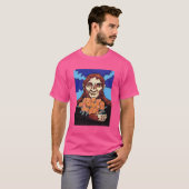 Bigfoot mit einem Strauß von Blume T-Shirt (Vorne ganz)