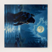 Bigfoot mit einer Eule auf der Schulter Puzzle (Horizontal)