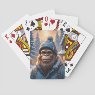 Bigfoot mit einer Mütze Spielkarten