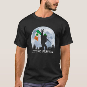 Bigfoot mit irischer Flagge Lasse Go Brandon St Pa T-Shirt
