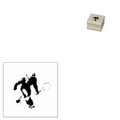Bigfoot mit Tennis Racquet Silhouette Gummistempel (Stempel)
