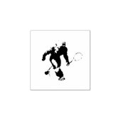 Bigfoot mit Tennis Racquet Silhouette Gummistempel (Prägung)