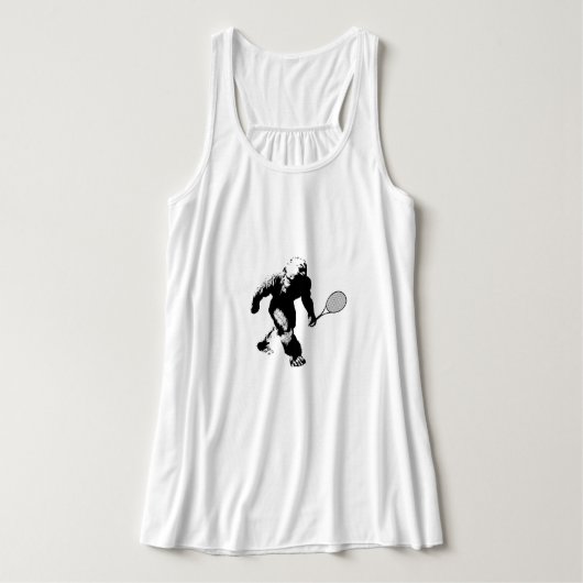 Bigfoot mit Tennis Racquet Tank Top (Design Vorderseite)
