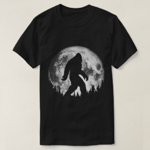 Bigfoot Mondlicht Wald Silhouette T-Shirt