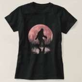 Bigfoot Moon Graphic Night Forest! Cool Sasquatch T-Shirt (Design vorne)