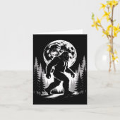 Bigfoot Moonlight Sasquatch Forest Cryptid Outdoor Karte (Gelbe Blume)