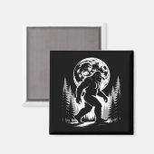 Bigfoot Moonlight Sasquatch Forest Cryptid Outdoor Magnet (Vorderseite/Rückseite)
