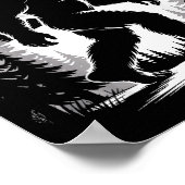 Bigfoot Moonlight Sasquatch Forest Cryptid Outdoor Poster (Ecke)