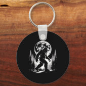 Bigfoot Moonlight Sasquatch Forest Cryptid Outdoor Schlüsselanhänger (Vorderseite)