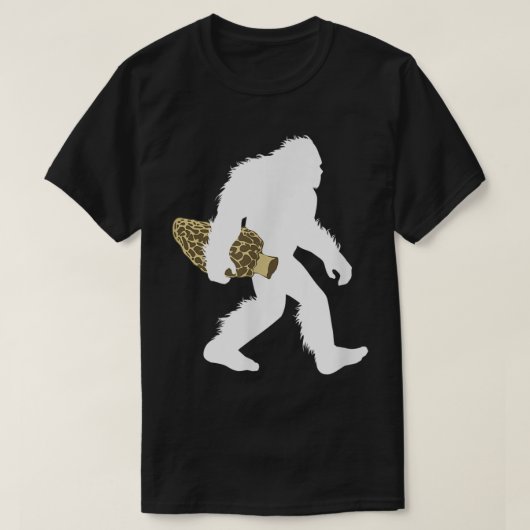 Bigfoot Morel Mushroom Hunting Design T-Shirt (Design vorne)