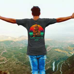 Bigfoot Morning Coffee Kacke mich lustig T-Shirt