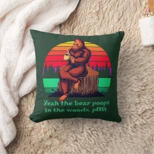 Bigfoot Morning Kaffee Worte der Weisheit Bären Ka Kissen
