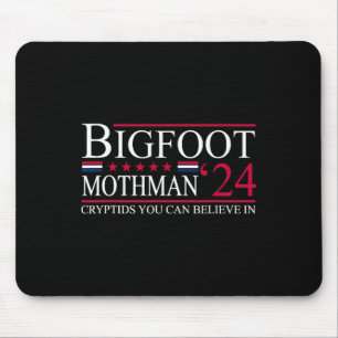 Bigfoot Mothman 2024 Präsidentenwahl Funny Vote Mousepad