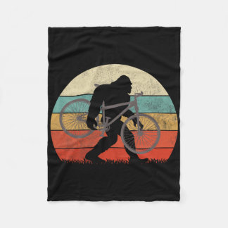 Bigfoot Mountain Bike Funny Mtb Biking Cycling Sas Fleecedecke