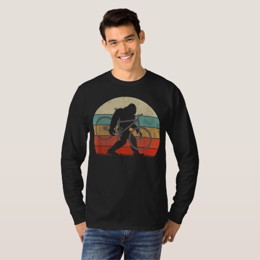 Bigfoot Mountain Bike Funny MTB Radfahren T-Shirt (Vorne ganz)