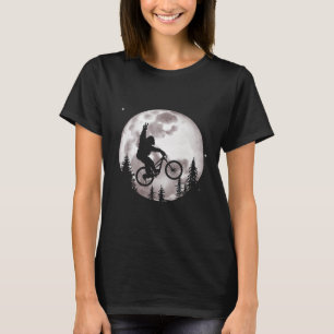 Bigfoot-Mountainbike mit Mond-Shirt Lustiges Radfa T-Shirt