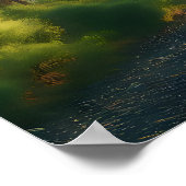 Bigfoot, Mountains, Fluss und Wald Poster (Ecke)