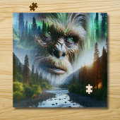 Bigfoot, Mountains, Fluss und Wald Puzzle