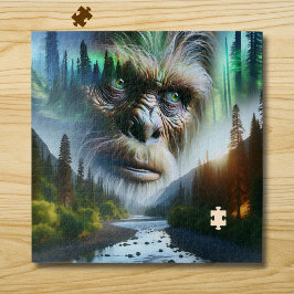 Bigfoot, Mountains, Fluss und Wald Puzzle
